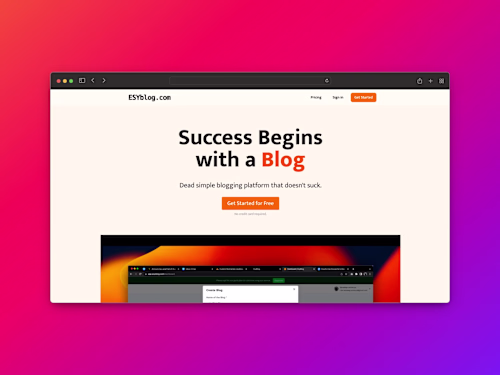 EsyBlog.com - Full Fledged Blogging Platform