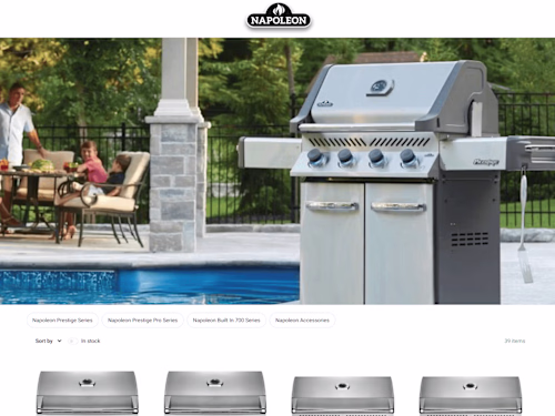 Outdoor Kitchen Ecommerce Site