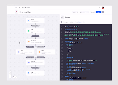 Liferay Workflow Builder - SaaS Workflow Interface