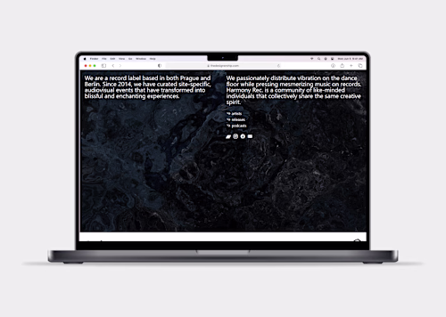 Project: Designing a website for Harmony Records