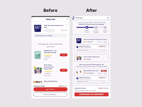 Shopify Cart Drawer for Supplement Store