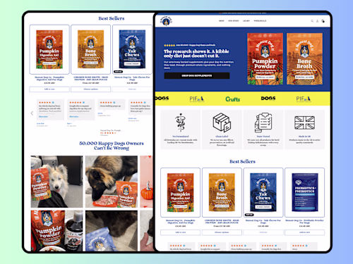 CHICKEN BONE BROTH | Custom product Page design in Replo