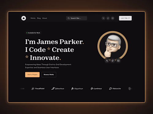 Spotlight - Shiny Framer Portfolio Template ✴