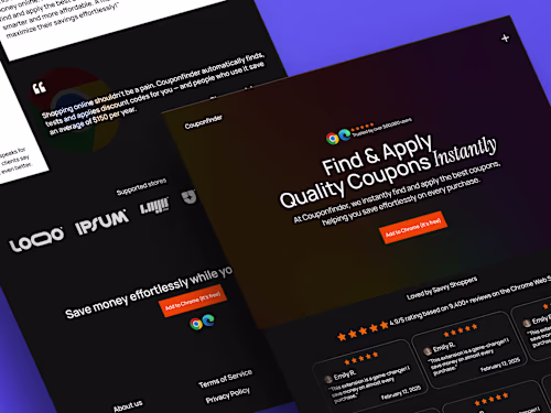 Coupon finder Website UI design