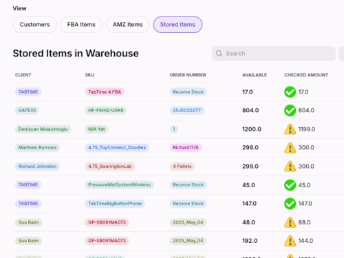 Amazon Fulfilment Management App