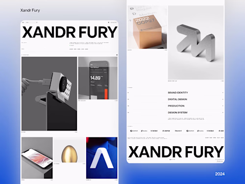 Framer website development for a Product designer  ·  Xandr Fury