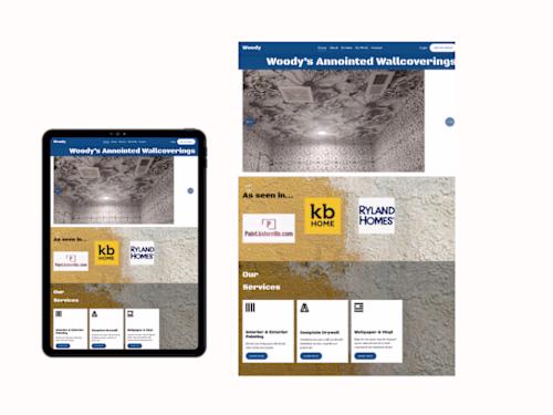 Squarespace Website for wallpaper business