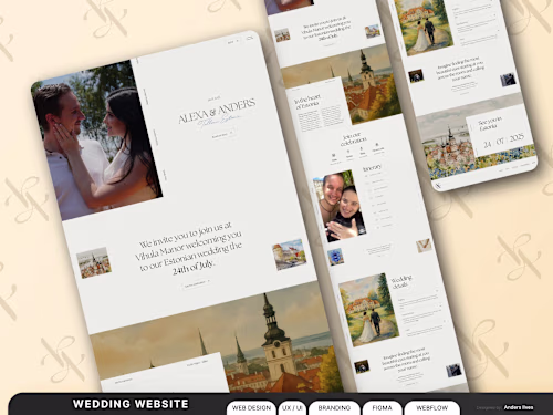 A&A Wedding Website Design and Development