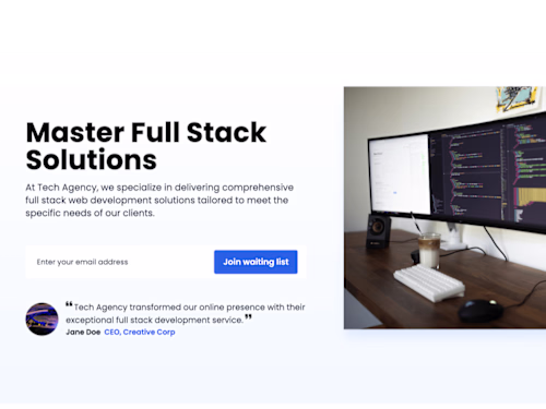 Figma to HTML Conversion For Tech Agency