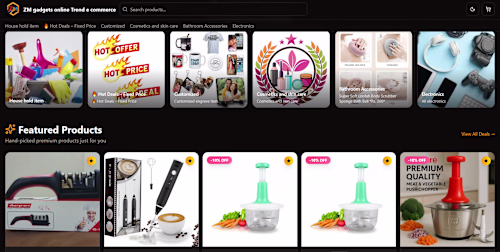 Created ZM-Gadgets, an online store with inventory management