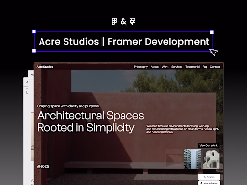 MInimal Architecture Studio Website | Designed & Built in Framer