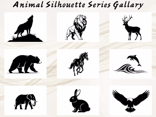 15 Premium Animal Silhouette Vector Collection
