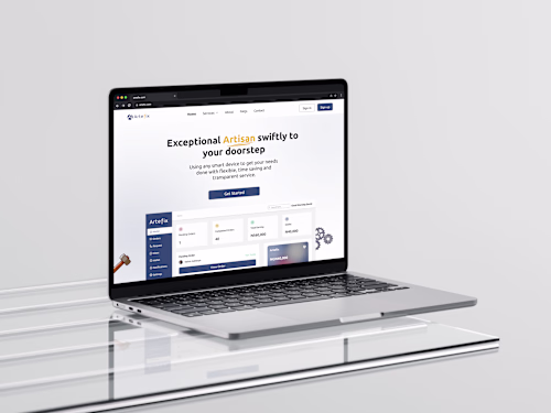 UX/UI design for Artefix Website and Mobile App
