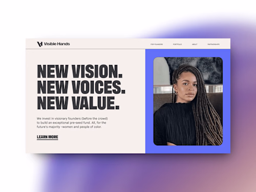 Visible Hands Venture Capital: Webflow Custom Site