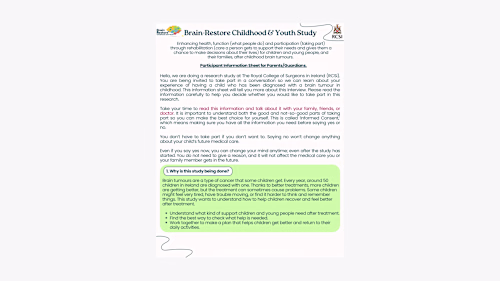 Designed a multi-page participant information