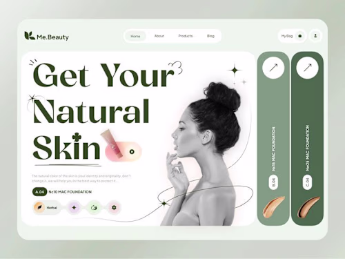 Skincare Company Website UI UX               