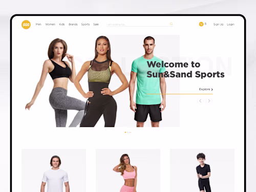 Sun & Sand Sports – E-Commerce Web Design