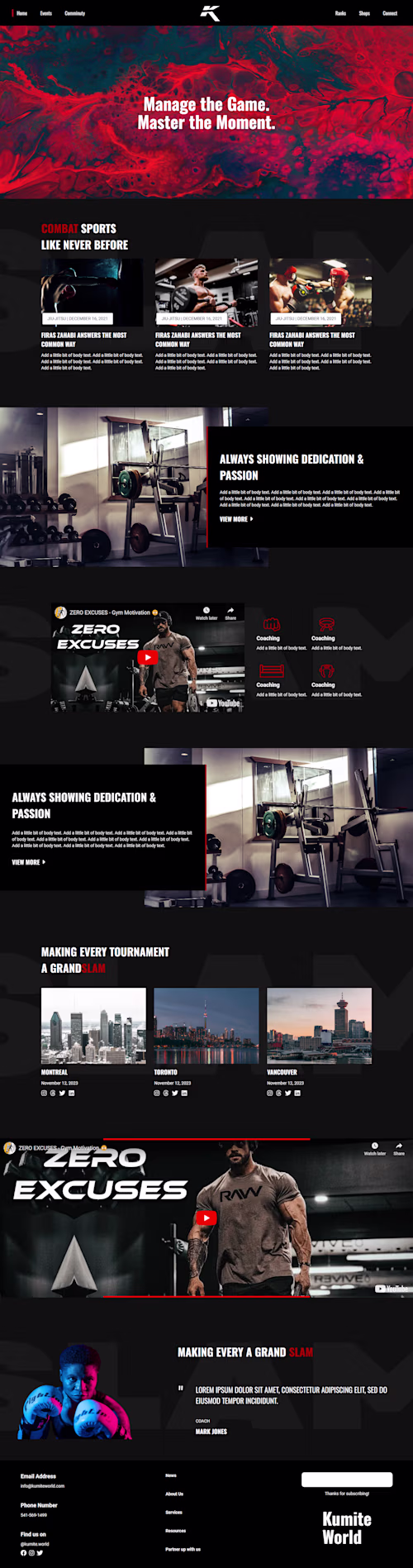 Kumite World - An interactive app for Gym Enthusiasts