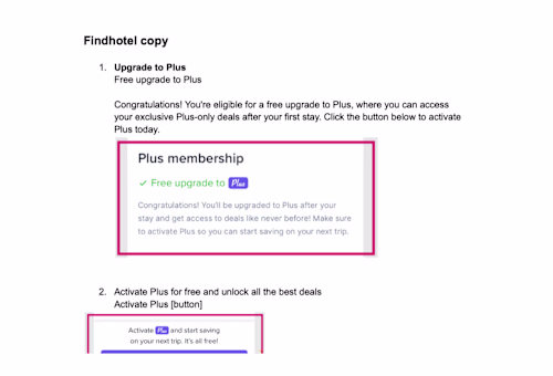Created UX microcopy for Vio.com