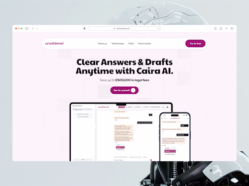 Unwildered - London Based Tech Startup Framer Website