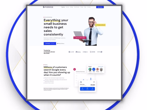 Landing Page of Business