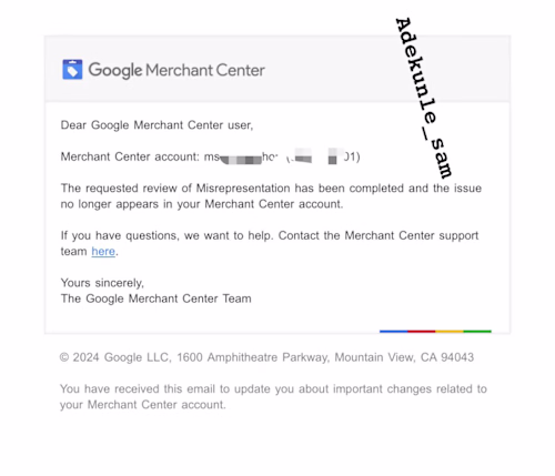 Google Merchant Center Suspension Resolution