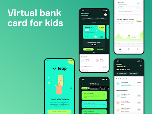 Mobile app teaching kids saving