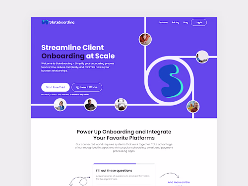 Onboarding Tool Landing Page :: Behance