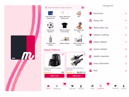 Full-stack marketplace development 