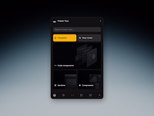 Framer Toys UI Kit — Framer plugin
