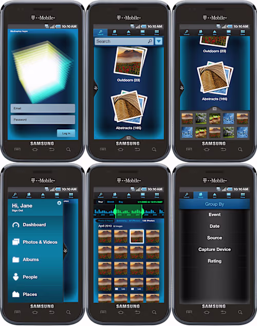 Mobile App Design for Roxio's MediaPLAY
