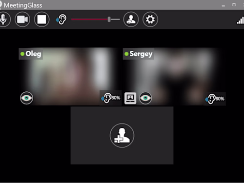 Video Meetings Through Virtual Frosted Glass