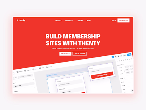 Modular Landing Page System for Thenty