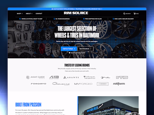 Rim Source - Location Landing Page