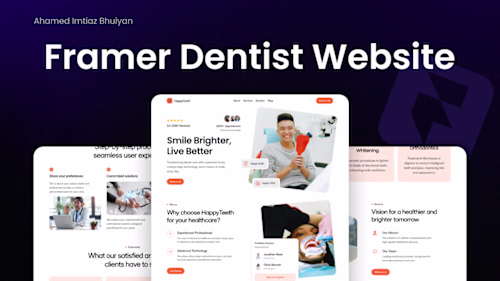 HappyTeeth Dentist website made in Framer