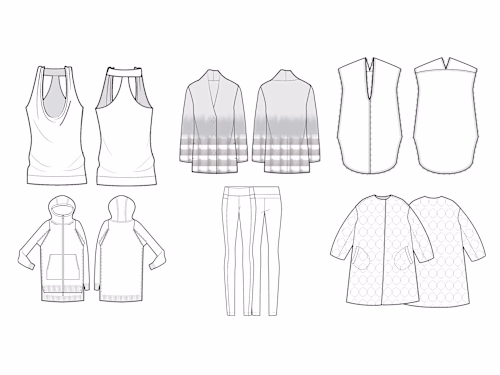 Technical Flat Sketches