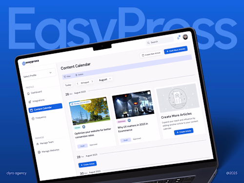 AI content generation platform | SaaS UI/UX Design