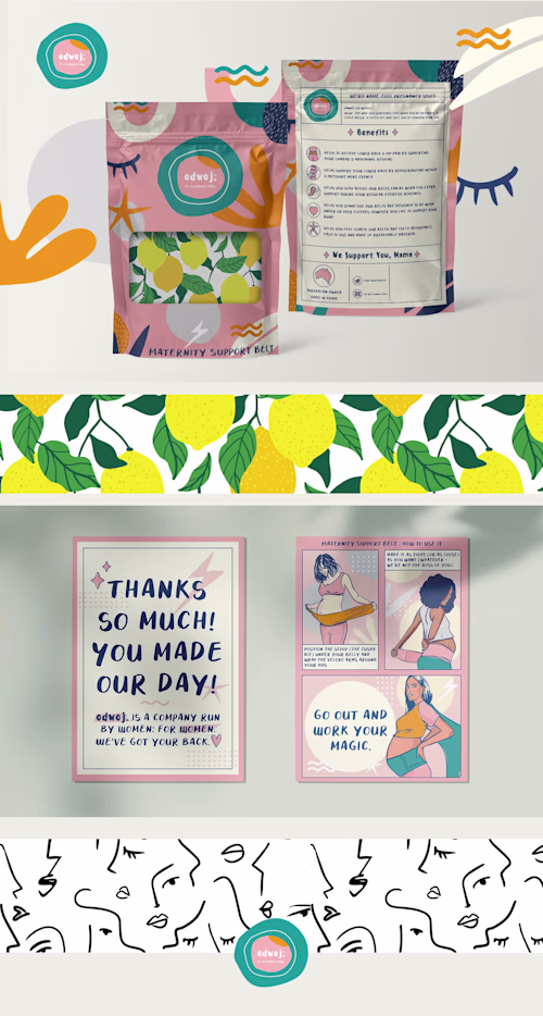 Branding , pattern and illustrations for odwoj