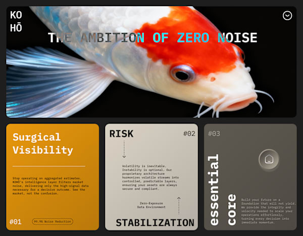 18 / 30: Finalizing the KOHŌ FinTech Hero. The visual challe...