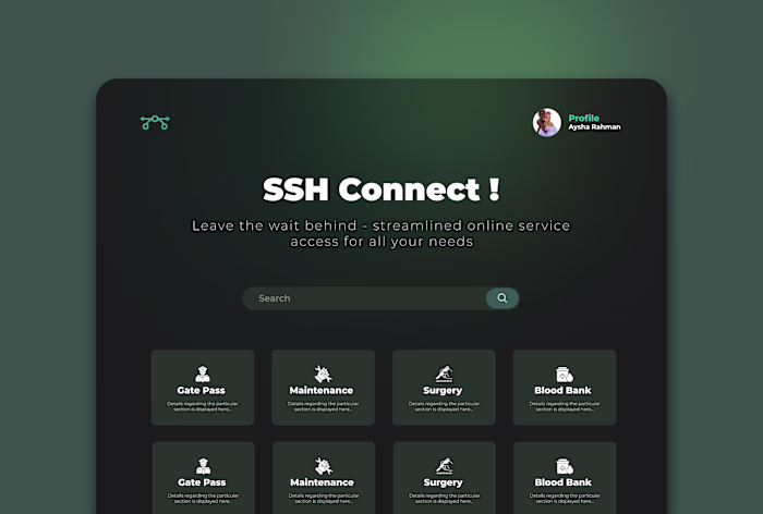 SSH Connect Hospital Management System