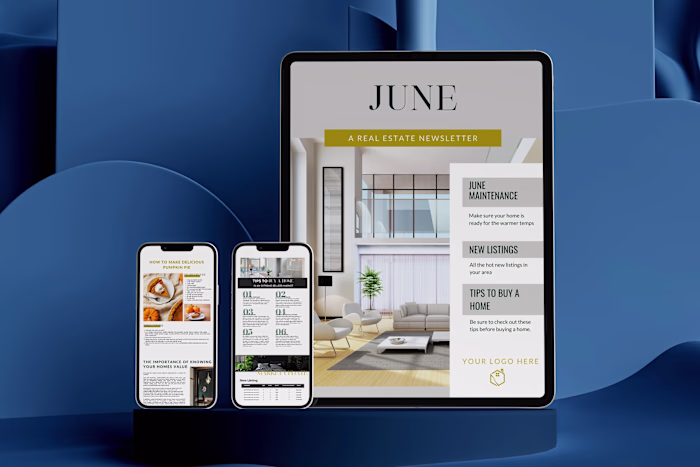 12 Month Email Newsletter For Real Estate Client