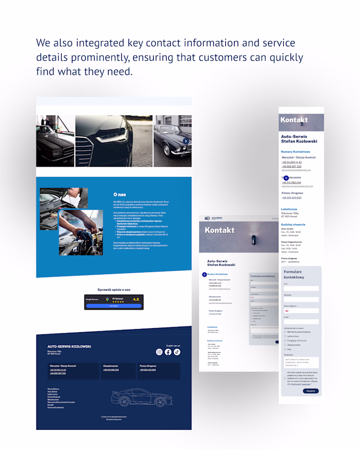 Auto Service Web Design