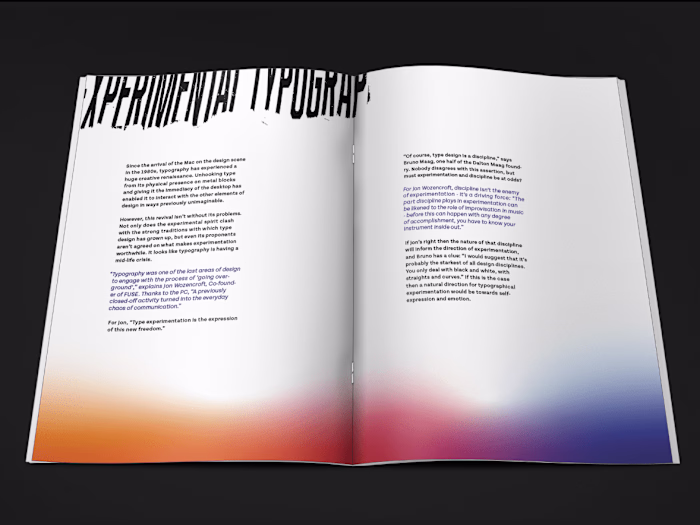 
Typography editorial design