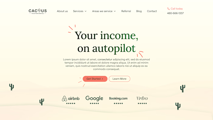 Helping Cactus V. R. achieving a competitive looking website