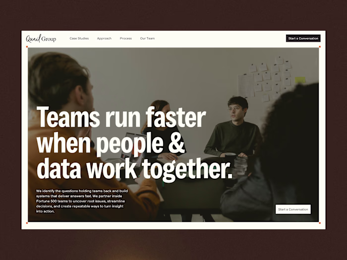 Quail Group Website Refinements