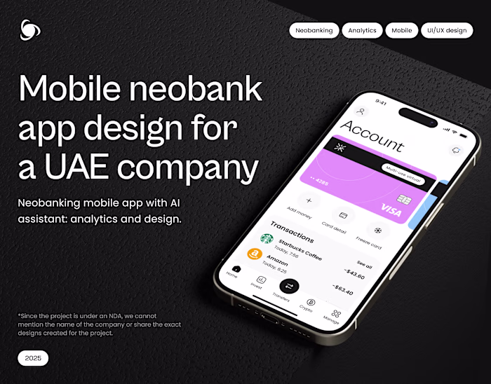 Innovative Neobank & Fintech App Design | Ronas IT