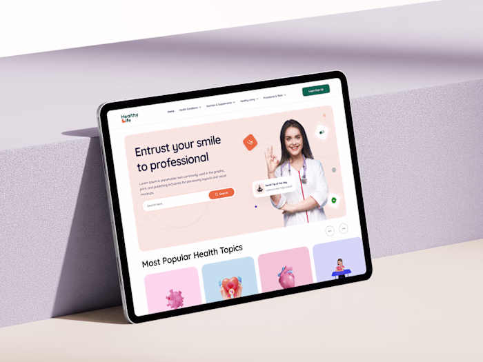 Healthy Life - Medical Blog Site Design