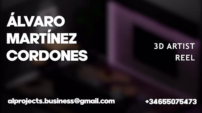 3D Artist Project reel Álvaro Martínez Cordones