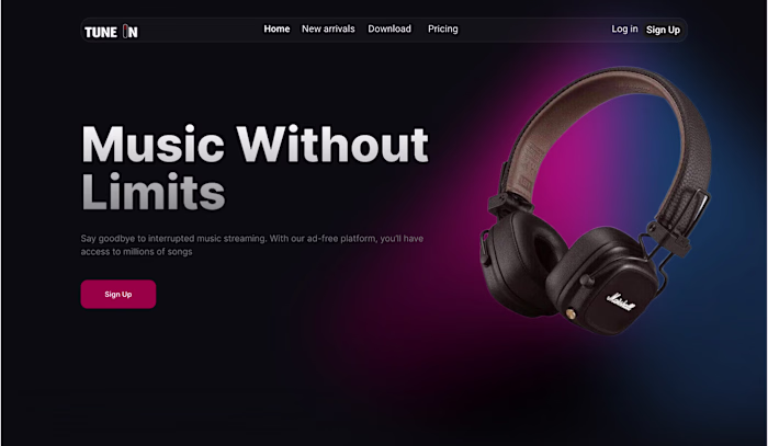 Tune In: a platform for ad-free listening to music :: Behance