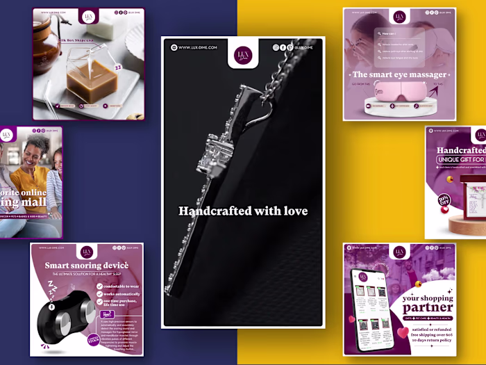 Social media content for an E-commerce brand